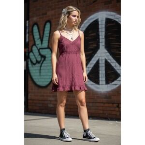 Converse Vintage 00's Linen Sundress Spaghetti‎ Strap Modern Boho Coastal XL Y2K